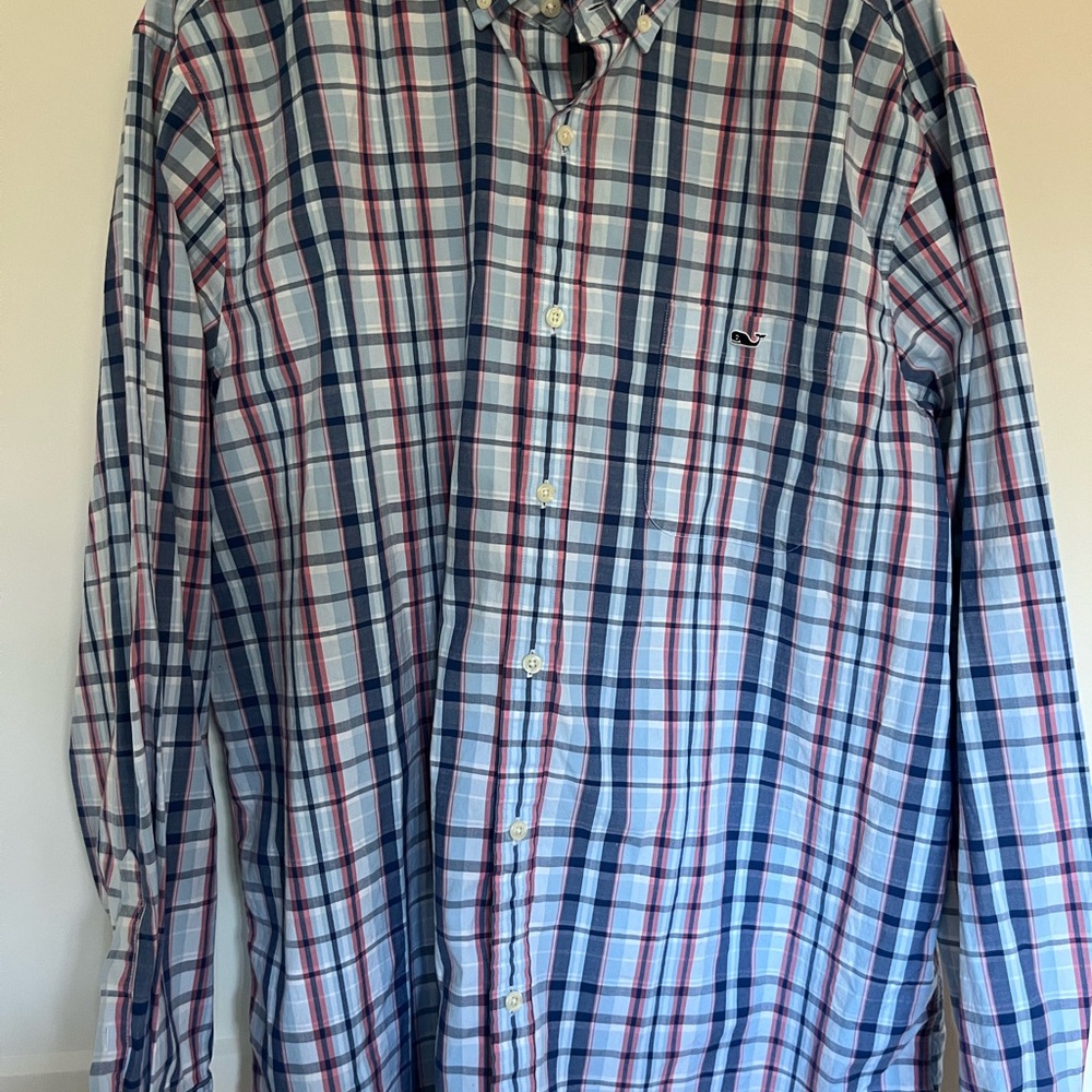 Vineyard Vines Men's Tucker Plaid Casual button down Shirt XXL 2XL classic fit